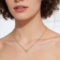 Scattered Zircon Gold Necklace