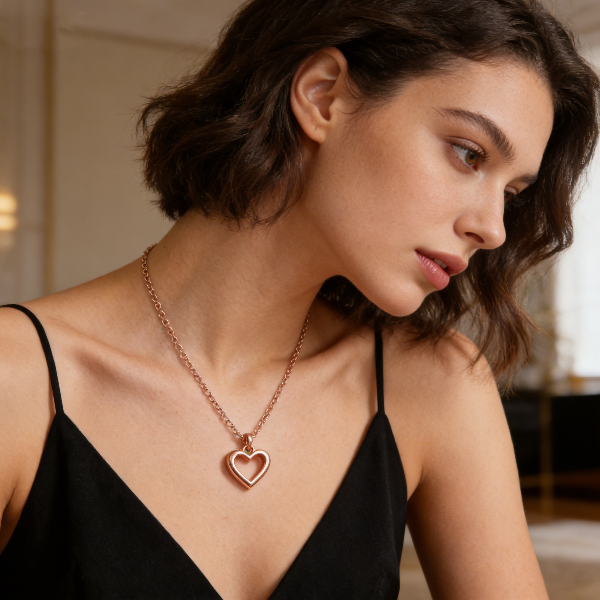 Rose Gold Heart Necklace