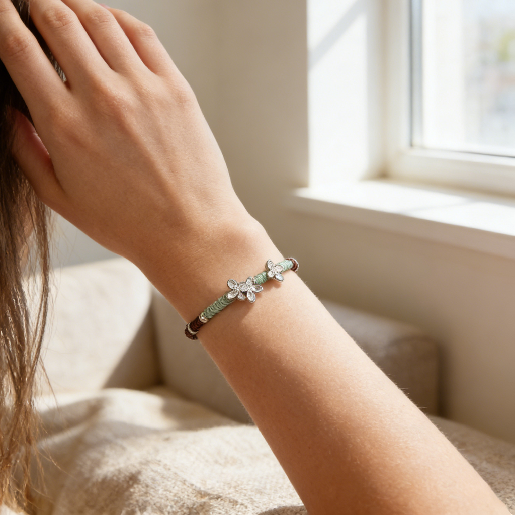 Braided Flower Bracelet
