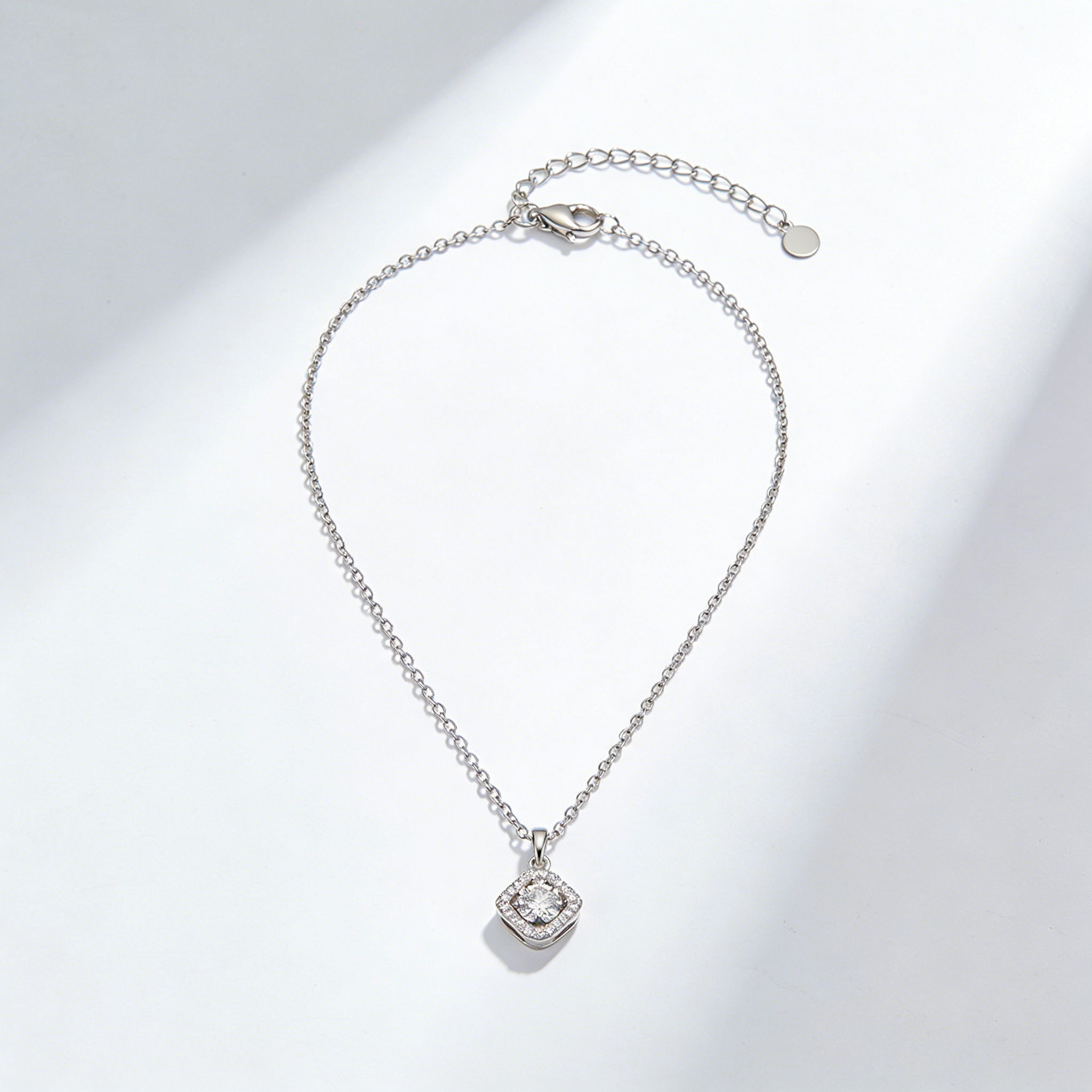 Square Halo Necklace
