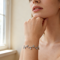 Silver Plated Aquamarine Vine Bracelet