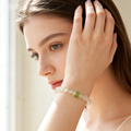Clear Quartz & Green Jade Bracelet
